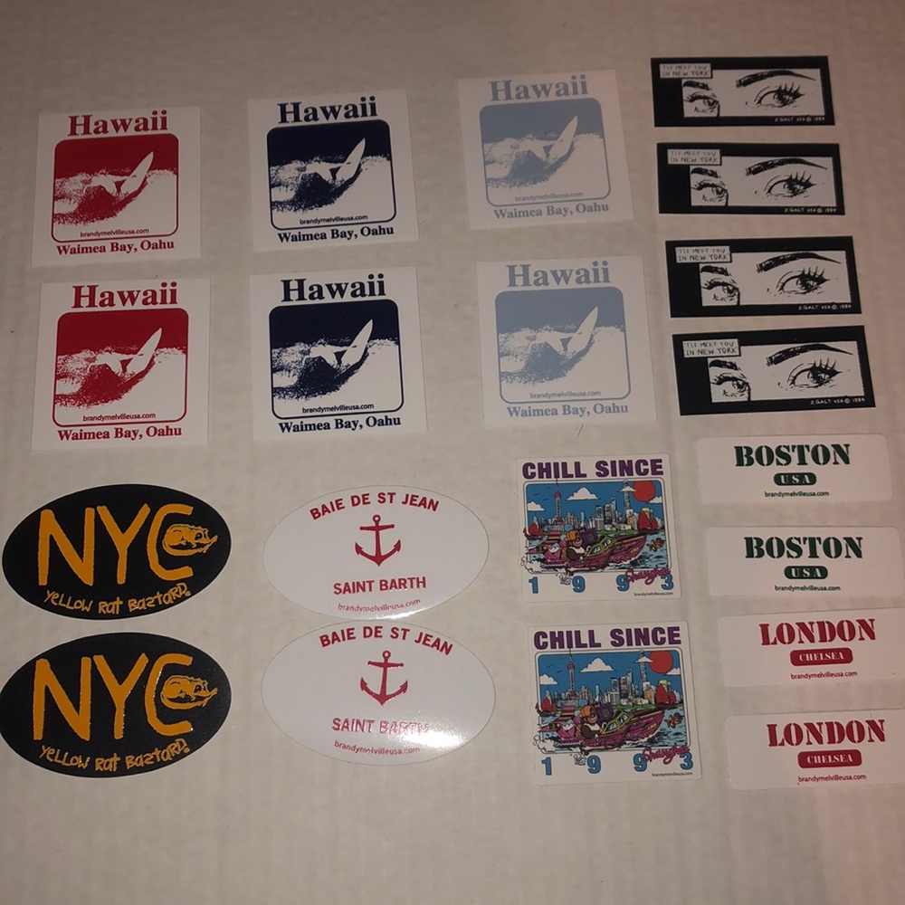 Lot of brandy stickers